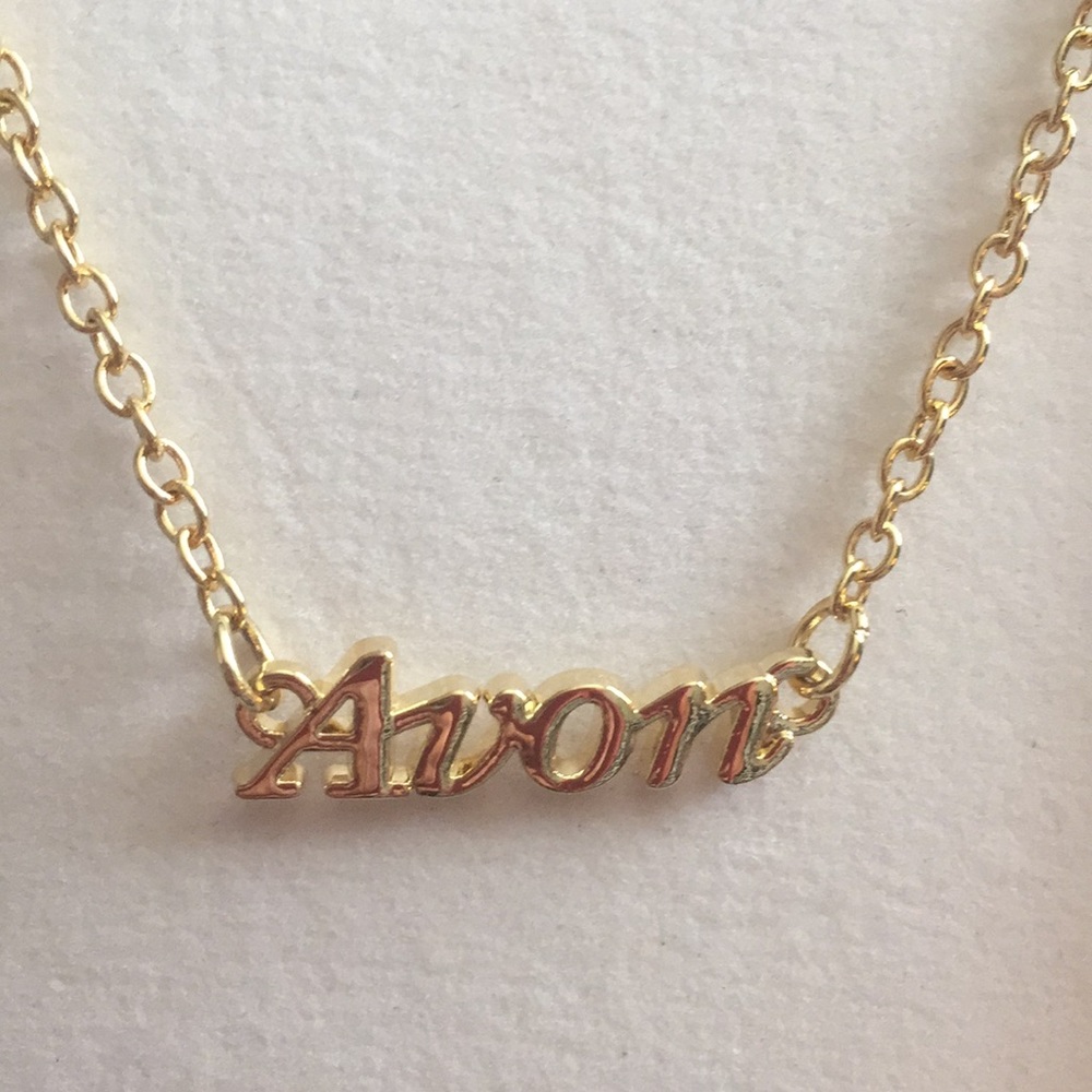 Brand New in Box!! “Avon”Nameplate Gold Necklace